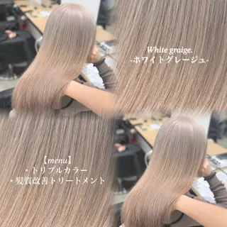 ロング カラー NAMI🤎ブラウン &ミルクティー🤍のヘアスタイル