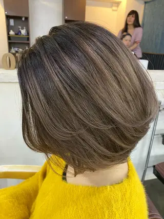 ショート カラー ヘアアレンジ 【艶髪×韓国風】 毛流れ職人 RYOのヘアスタイル