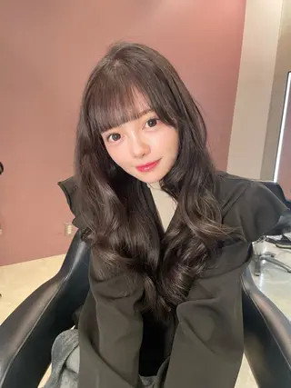ロング 韓国✖️網紅🖤 パーマYURIYAのヘアスタイル