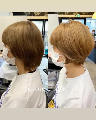 ショート カラー 骨格診断🍃ショート /ショートボブ✨岡元のヘアスタイル