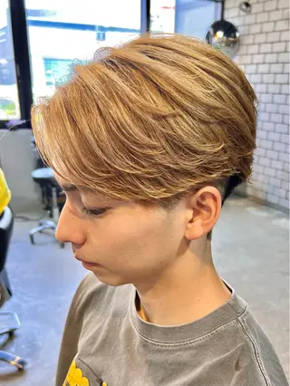 ショート カラー パーマ メンズ メンズパーマ職人 加藤 弘貴のヘアスタイル