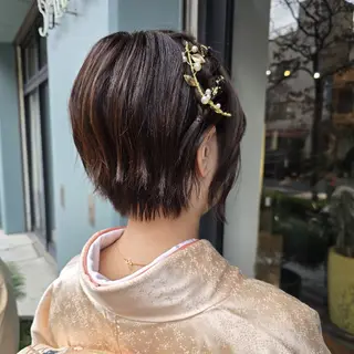 ショート ヘアアレンジ ハヤシ マユ ✂ 府中美容室のヘアスタイル