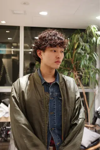 パーマ メンズ 🌀渋谷ボブパーマ 🌀河野瑠太のヘアスタイル