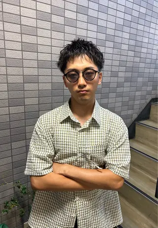 ショート パーマ メンズ 💈メンズ短髪特化 ✂︎伊藤大輝💈のヘアスタイル