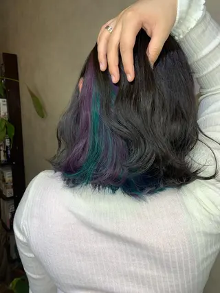 ミディアム カラー swan ユイカのヘアスタイル
