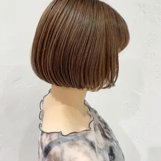 ミディアム カラー ヘアアレンジ 🫧透明感カラー/ ボブ/小笠原汐海🪽のヘアスタイル