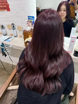 セミロング カラー 縮毛矯正/ /関内/あべももこのヘアスタイル