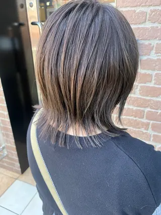 セミロング カラー パーマ メンズ 久木原 ゆりのヘアスタイル