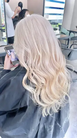 ロング カラー パーマ ヘアアレンジ メンズ キッズ ネイル マツエク・マツパ アイブロウ エビスザキレン／メン ズ／心斎橋🌳のヘアスタイル