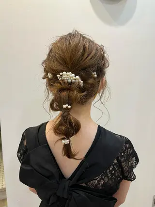 ミディアム カラー パーマ ヘアアレンジ メンズ キッズ ネイル マツエク・マツパ アイブロウ HIROKO / 透明感暖色カラー🎀のヘアスタイル