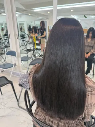 ロング りきと🦋河原町 縮毛矯正/艶カラーのヘアスタイル
