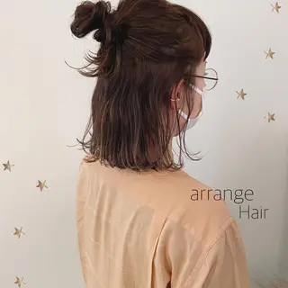 ミディアム ヘアアレンジ 市川 千夏のヘアスタイル