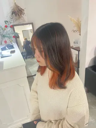 セミロング 🌈カラー特化 ハイトーンけいと🌈のヘアスタイル