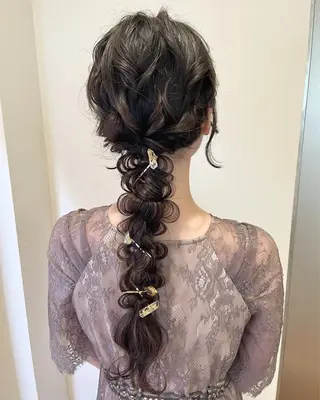 ロング ヘアアレンジ サソウ ユリエ🥥のヘアスタイル