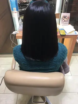 ミディアム カラー 髪質改善/縮毛矯正 /恵比寿/横山将大のヘアスタイル