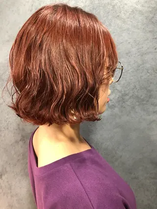 ミディアム カラー ヘアアレンジ メンズ キッズ ネイル マツエク・マツパ 透明感カラー🤎 ゆりのヘアスタイル