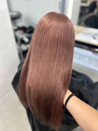 ロング カラー YUKA🤍ベージュ /ミルクティーのヘアスタイル