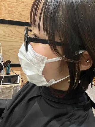 ショート カラー パーマ メンズ キッズ ネイル マツエク・マツパ アイブロウ 久木原 ゆりのヘアスタイル