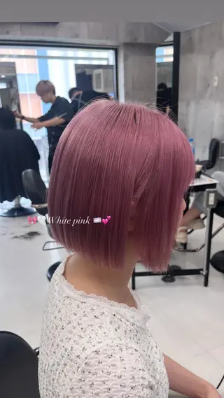 ショート カラー ハイトーン/ゆるふわ 🧚𖥔ׁTOMO♡のヘアスタイル
