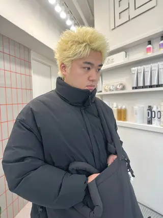 ショート カラー メンズ ハイトーン特化🌟 カワシマシュンスケのヘアスタイル