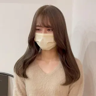 ロング カラー ヘアアレンジ キダアヤカ/ 梅田/ベージュカラーのヘアスタイル