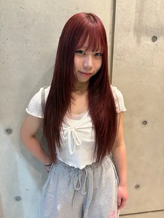 ロング カラー abe yuikaのヘアスタイル