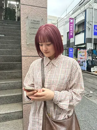ショート カラー REINA☁️透明感 カラー/ぷつっと♡のヘアスタイル