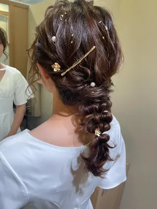 ヘアアレンジ ボウ🪞ヘアセット /メイク/マツパのマツエク・マツパデザイン