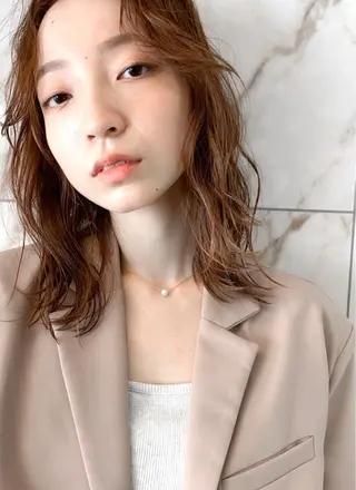 セミロング 王子田 隼のヘアスタイル