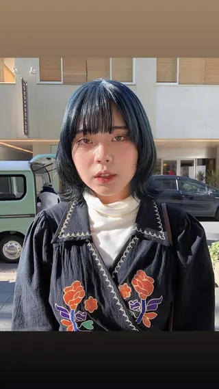 ミディアム カラー 圧倒的デザイン力 店長🎨RENAのヘアスタイル