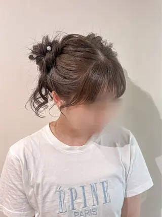 ミディアム カラー ヘアアレンジ cut／nail ▫️ｲﾁｶ🌻のネイルデザイン