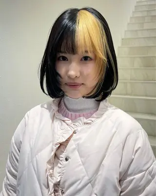 ミディアム ウルフカット/ボブ りなのヘアスタイル