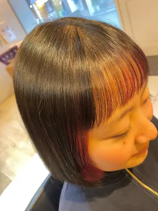 ショート オーガニックカラー/ 髪質改善/暗髪/ボブのヘアスタイル