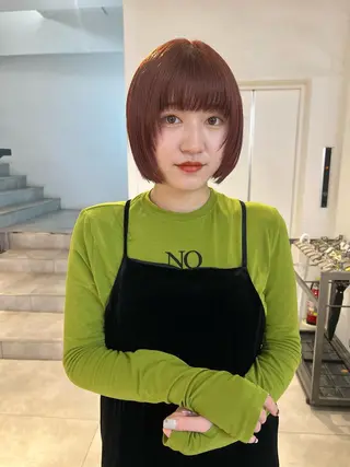 ショート カラー 顔周りカット/透明感 カラー✂️MEIのヘアスタイル