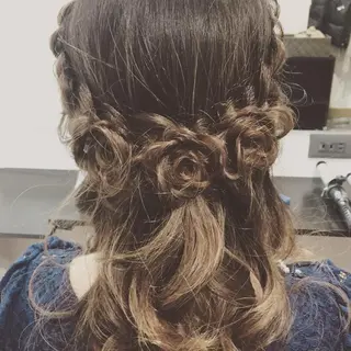 ミディアム ヘアアレンジ 田中 佐枝子のヘアスタイル
