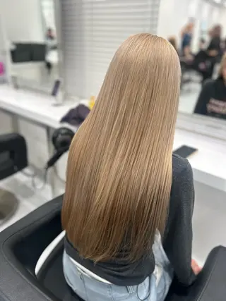 ロング カラー 渋谷人気1位✨カラー 縮毛、髪質改善のヘアスタイル