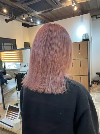 セミロング カラー YUI/ ブリーチカラー🌷のヘアスタイル