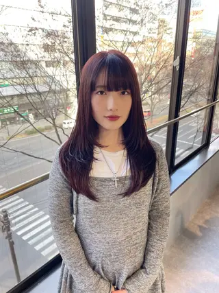 ロング Mimi🎀ブリーチ なし透明感 Ｗカラーのヘアスタイル