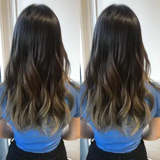 ロング カラー 小栗 麻衣のヘアスタイル