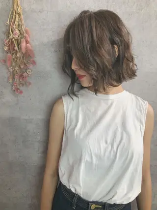 ショート カラー パーマ Rico OFFICIALのヘアスタイル