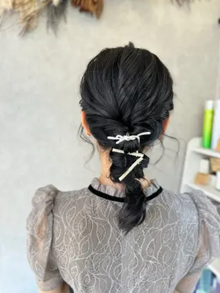 ミディアム ヘアアレンジ 伊藤 栄子のヘアスタイル