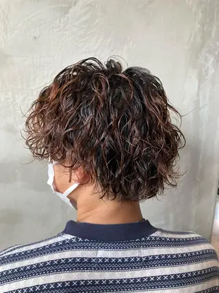 ショート パーマ メンズ 波巻きスパイラルパー マ/シャドウパーマ駿のヘアスタイル