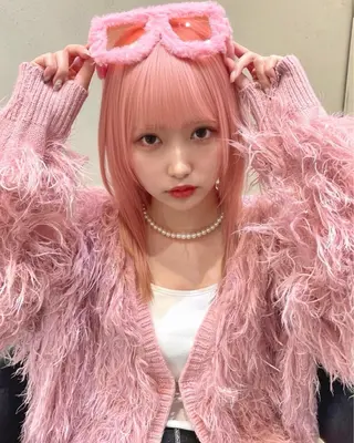 セミロング カラー ハイトーンブリーチ 名古屋/FUTOのヘアスタイル