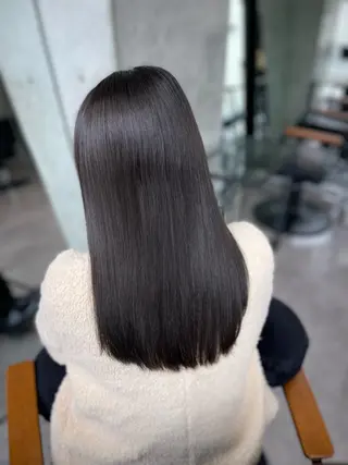 セミロング カラー 髪質改善/堀江 ケアカラーtoshiのヘアスタイル