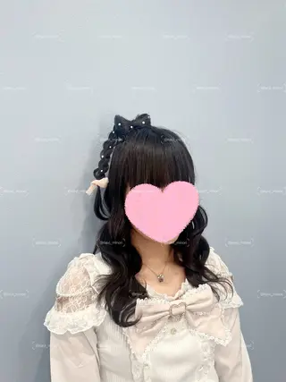 セミロング ヘアアレンジ Hairset minoriのヘアスタイル