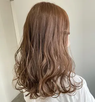 セミロング カラー 心斎橋韓国ボブ 好原良真のヘアスタイル