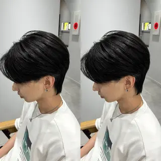 パーマ メンズ センターパート ／植田のヘアスタイル