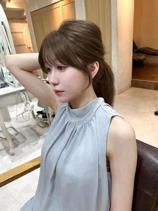 ロング カラー 🇰🇷韓国風くびれ ヘア🇰🇷中村優大のヘアスタイル