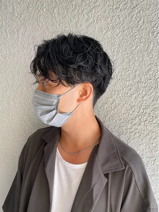 ショート パーマ メンズ 久力琴音''透明感 カラー''アレンジのヘアスタイル