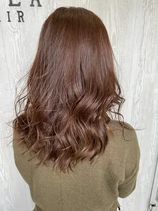 ミディアム カラー ヘアアレンジ HUENEST アカデミーサロンのヘアスタイル